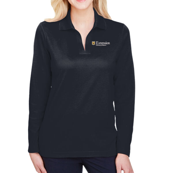 Women's Long Sleeve Blended Polo Thumbnail